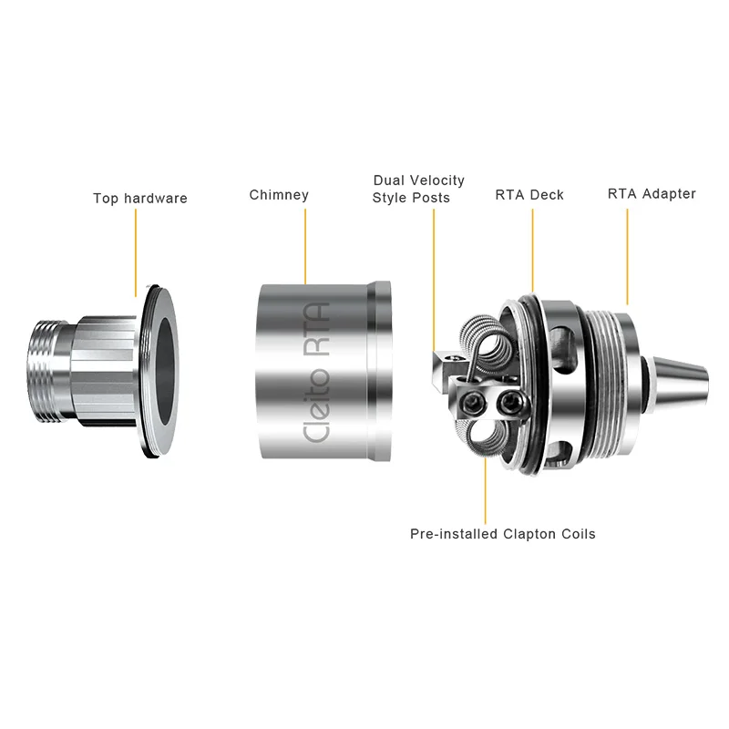 Original Aspire Cleito RTA System with Dual Coil Two-post Deck Electronic Cigarette accessory for Aspire Cleito RTA Tank 01 (3)