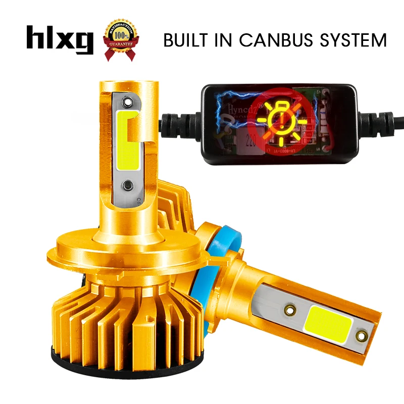 Hlxg 2 шт. мини H7 LED Canbus комплект декодер анти emc не стряхивая Авто Освещение 50 Вт 10000lm
