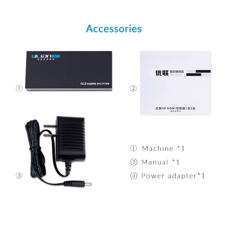 Unnlink Профессиональный 2 Порты и разъёмы HDMI Коммутатор сплиттер с EDID Технология