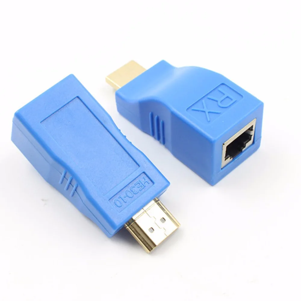 SOONHUA 1 пара 30 м HDMI удлинитель передатчик TX/RX HDMI V1.4 HD 1080P по Cat5e CAT6 RJ45 Ethernet кабель для ТВ проектора DVD