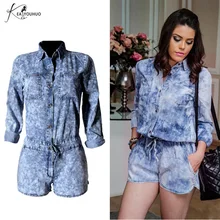 Новинка, летние повседневные свободные винтажные комбинезоны, джинсы для женщин, джинсовая рубашка, брюки, короткие джинсы, женские комбинезоны, штаны