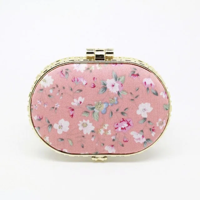 Espelho de Maquiagem Espelho de Bolso Flor Padrão Clássico Mini Oval Compacto Maquiagem Acessórios 10 Pçs - Lote Hz043 75*60*11mm 11 Cheap Espelhos para maquiagem