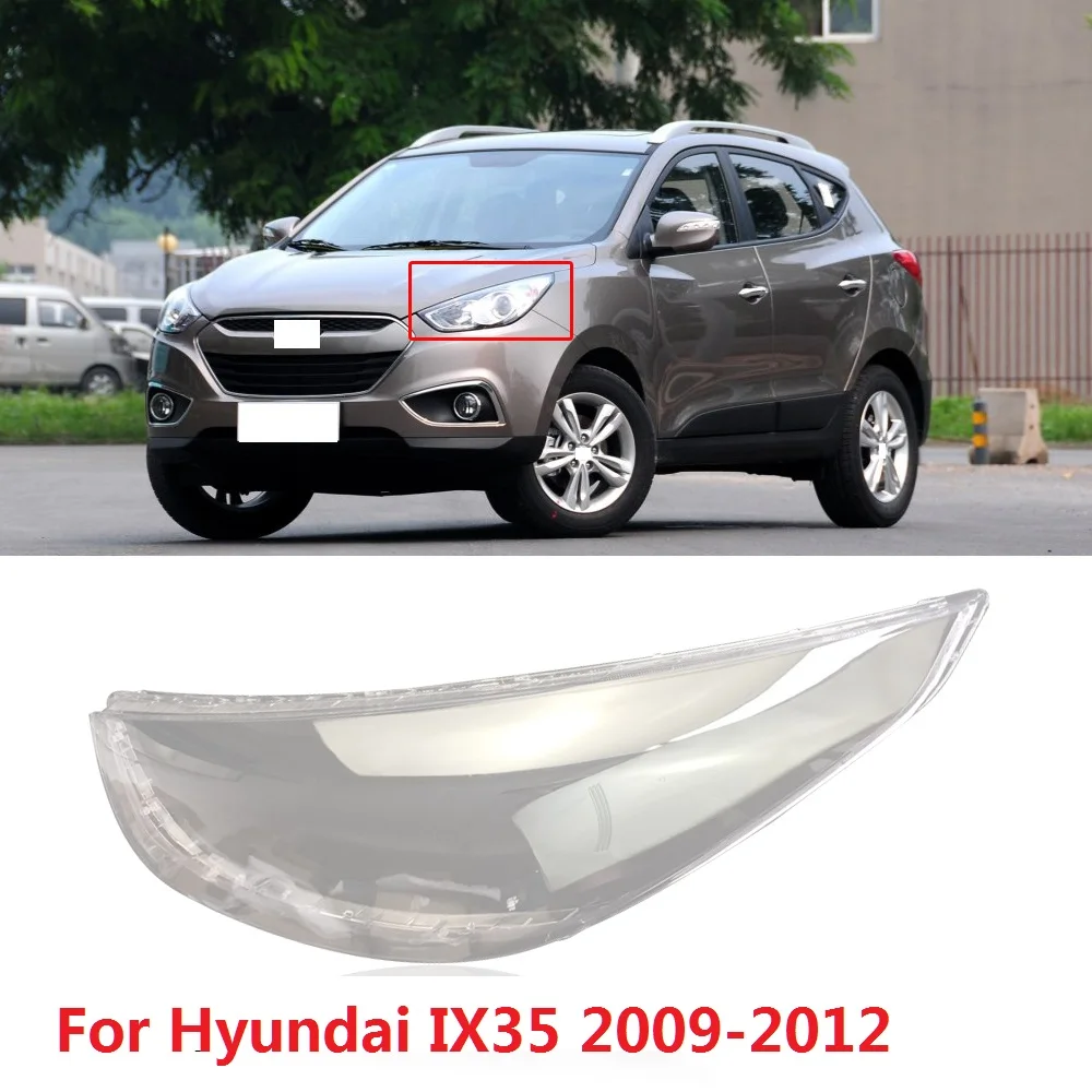 

CAPQX 1PC For Hyundai IX35 2009-2012 Front Headlight Transparent Lamp cover Headlamp Lampshade head light Shade Shell