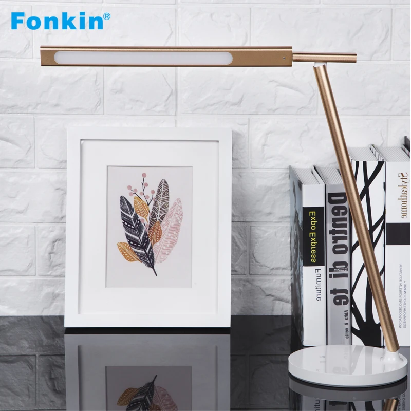 

Fonkin 7W Modern USB LED Table Lamp Dimmable Bright Reading Work Office Study Desktop Flexible Folding Desk Light Bureaulamp