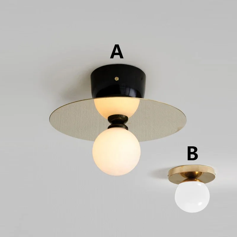 

Nordic Loft Industrial American Creative Personality Copper Ceiling Lamp For Bedroom Living Room Aisle Balcony 90-265v 1234