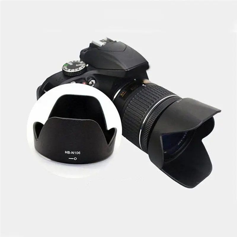 

portable Lens Hood Protection Lenses Camera Lens Hoods For Nikon D3300 D5500 18-55mm Digital Camera