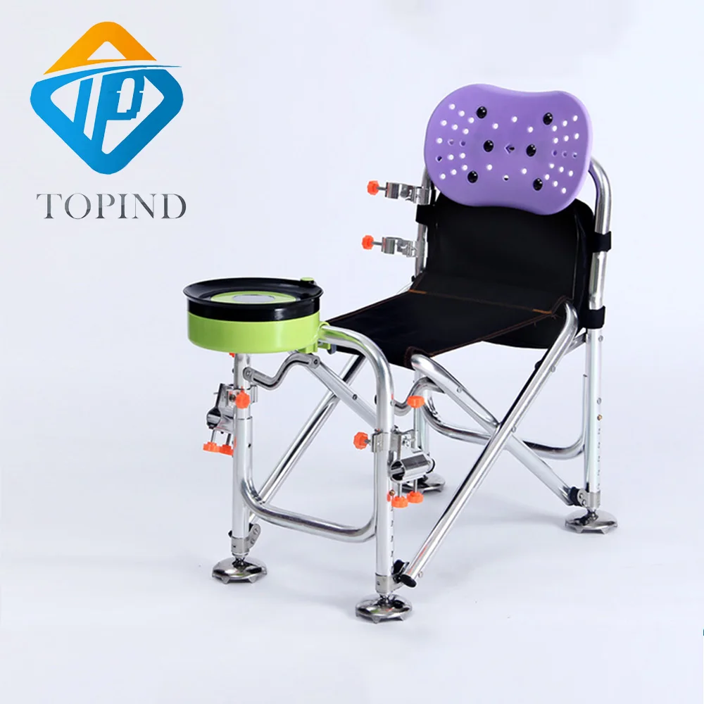 Aluminum Alloy folding fishing chair full magnetic bait fishing stool multifunctional fishing chair 