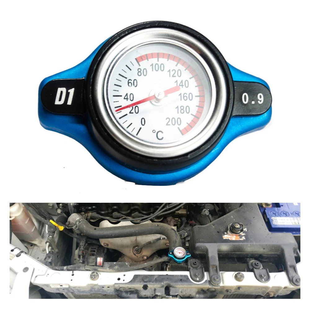 

Thermostatic Radiator Cap Cover with Water Temp Temperature Gauge Measureable Temperature Pressure Resistant Watch Tank Cover