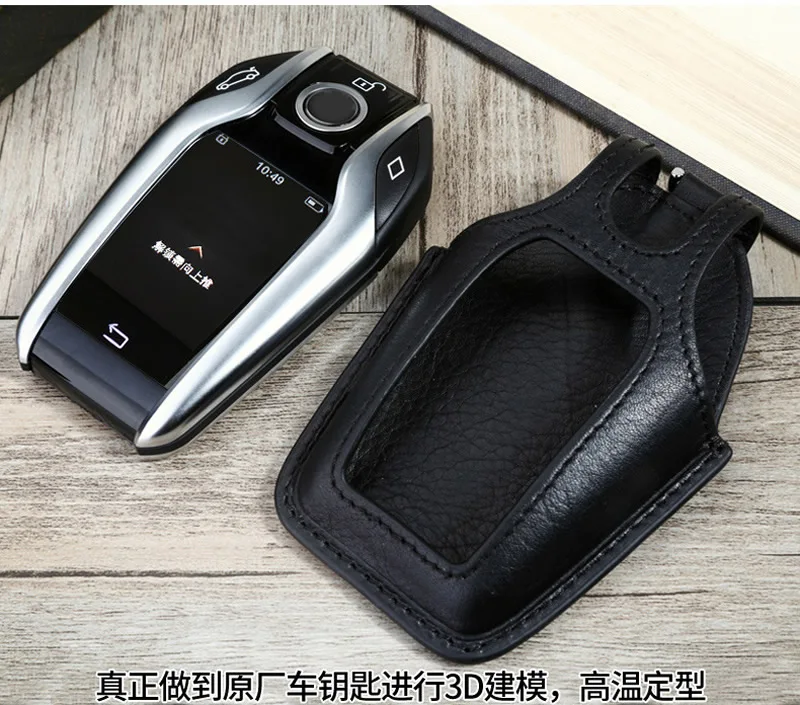 Чехол для ключей из натуральной кожи чехол BMW 7 серии 730Li 740Li|leather car key wallet|car walletkey