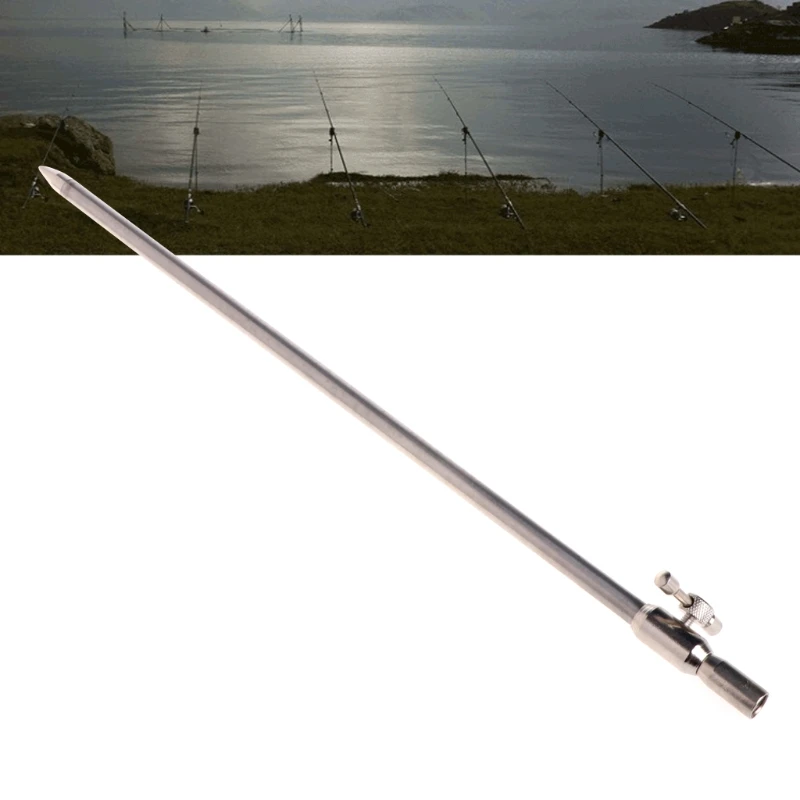 

35-70cm Fishing Bankstick Rod Stand Zinc Plating Adjustable Rest For Bite Alarm