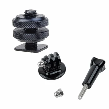 

Adjustable Mini Shoe Mount Adapter + Tripod mount + Screws for Camera GoPro Hero 1 2 3 3+ 4 Camera Black