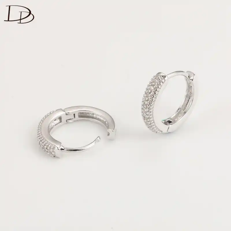 Шикарные серьги-кольца для женщин aaa Циркон инкрустация и 925 серебро brinco Винтаж букле d'oreille модные ювелирные изделия оптом DDe018