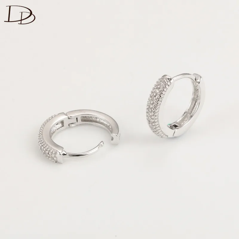 

chic hoop earrings for women aaa zircon inlay & 925 silver brinco vintage boucle d'oreille fashion jewelry wholesale DDe018