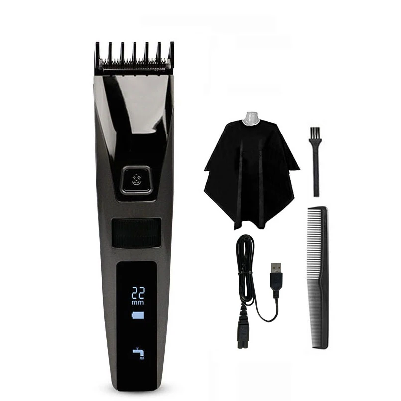 

K3 USB Professional Hair Clipper With USB Cable Rechargeable Waterproof Men's Hair Trimmer Machine Cordless LCD Display