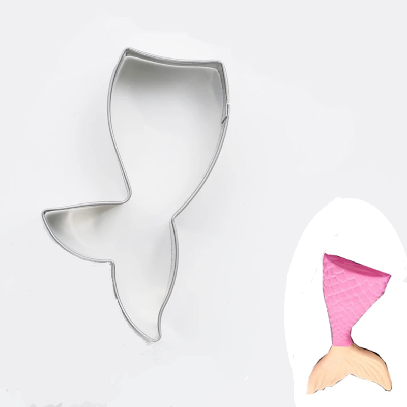 

Stainless Steel Mermaid Tail Shape Cookie Cake Cutters DIY Biscuit Pastry Decor Tool Kitchen Fondant Baking Mold