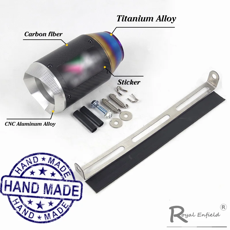 51 мм 60 мм 63 мм вход на заказ ручной работы мотоцикл выхлопной глушитель выхлопной трубы из углеродного волокна Титан сплава изготовлено из лазер для zx6r z900 s1000rr сертификатом от сертификационной