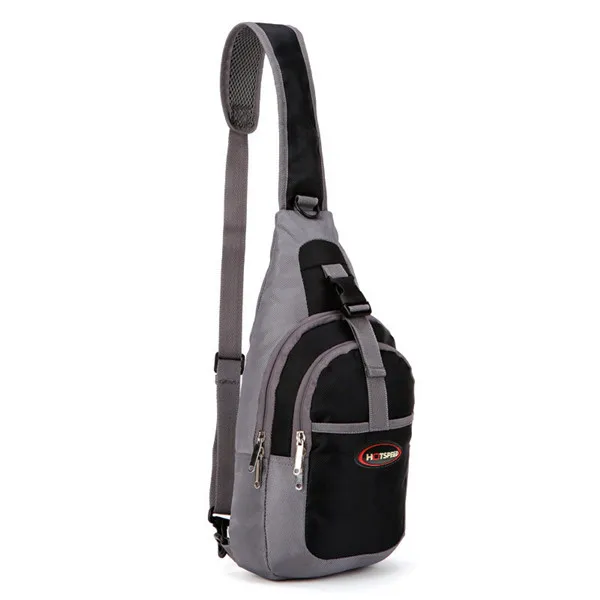 Мужская многофункциональная нагрудная сумка, водонепроницаемая, на одно плечо, для бега, спортивная сумка для кемпинга, пешего туризма, рыбалки, езды на велосипеде - Цвет: Black