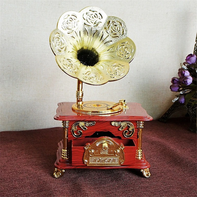 Old Gramophone Model font b Music b font font b Box b font Golden Moments with