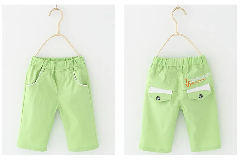 3-10 y summer clothes kids boys pants knee length pants for the boy casual children trousers solid color boys clothes (4)