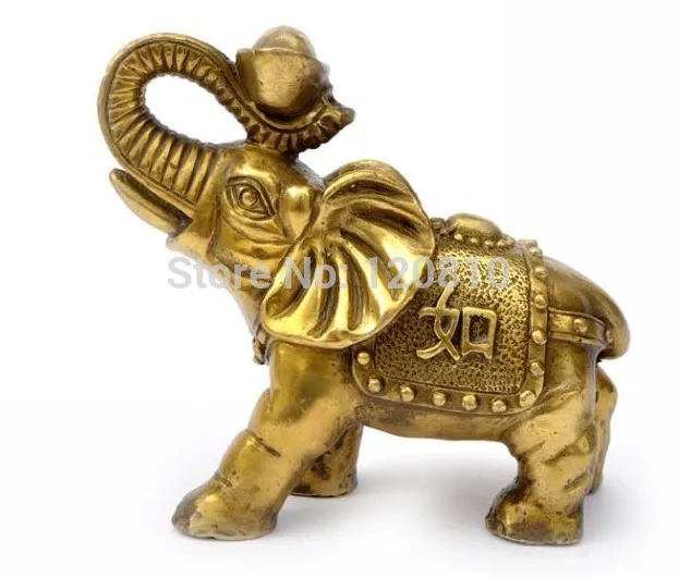 

copper Like auspicious Feng Shui Fortune elephant ornaments crafts statue