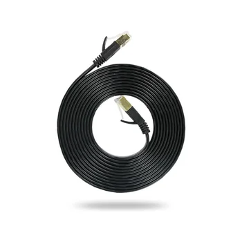 

0.5m 1m 2m FTP CAT7 flat network cable Patch Cord Computer Cable RJ45 Shielded Twisted Pair gigabit Ethernet GigE Lan