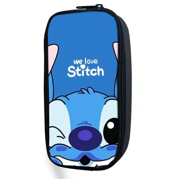 

ThiKin Kids Pencil Bags Cartoon Lilo Stitch Print Women Cute Makeup Bag Children Mini Zipper Pen Pouch Girls Cosmetic Cases