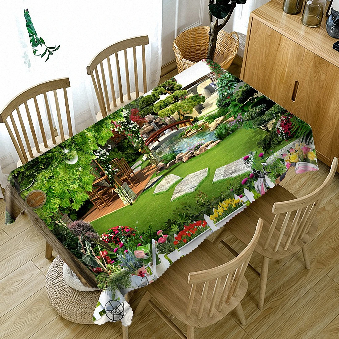 

Garden High quality super three-dimensional 3D rural tablecloth bedside cabinet cover cloth tapestry banners flag wall decor