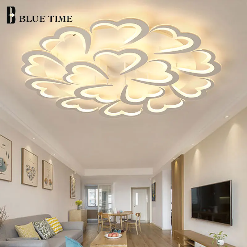 

Pretty Modern Led Ceiling Light For Home White Acrylic Creative Led Ceiling Lamp Living room Bedroom Dining room Light Fixtures
