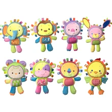 2017NEW Baby Rattle Toys Animal Hand Bells Plush Baby Toy High Quality Newbron Gift Christmas Animal elephant/monkey/lion/rabbit