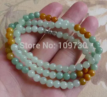 

Jewelry 003984 Certified Beautiful 100% Natural Grade A Jadeite Bead Necklace
