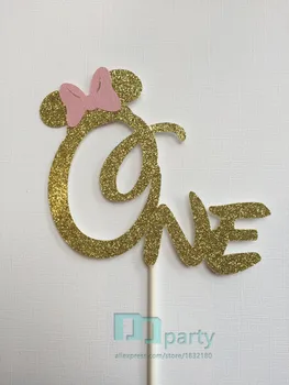 

Minnie Mouse Cake Topper Glitter Minnie Cake Topper Minnie Birthday Party Decor Cake Stick Minnie Cake Glitter Pink Gold Cake