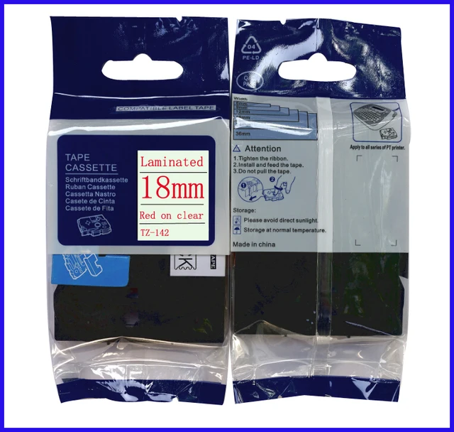 Us 4 33 29 Off Ledeou For Brother Tze 142 18mm Tz Tz142 P Touch Label Maker Printer Tape 18 Mm Ptouch Labels In