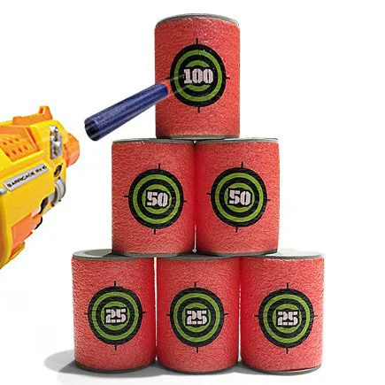 

2016 sell like hot cakes 6 Pcs/Set Kids Toy Gun Bullets EVA Soft Target for Nerf N-strike Elite Series Blasters Toys 6.2cm*4.2cm