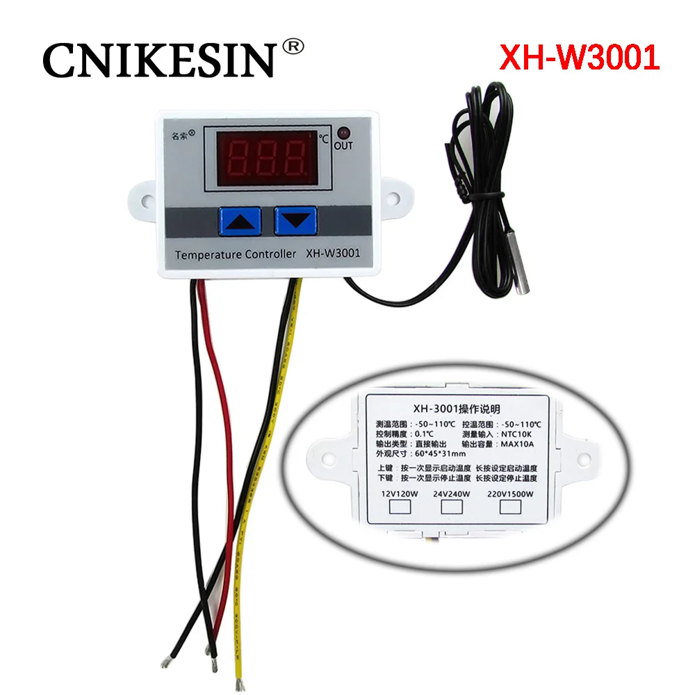CNIKESIN XH-W3001 Cable Digital Thermostat High Precision Temperature Switch Microcomputer Display Controller 0.1 Degree | Электронные