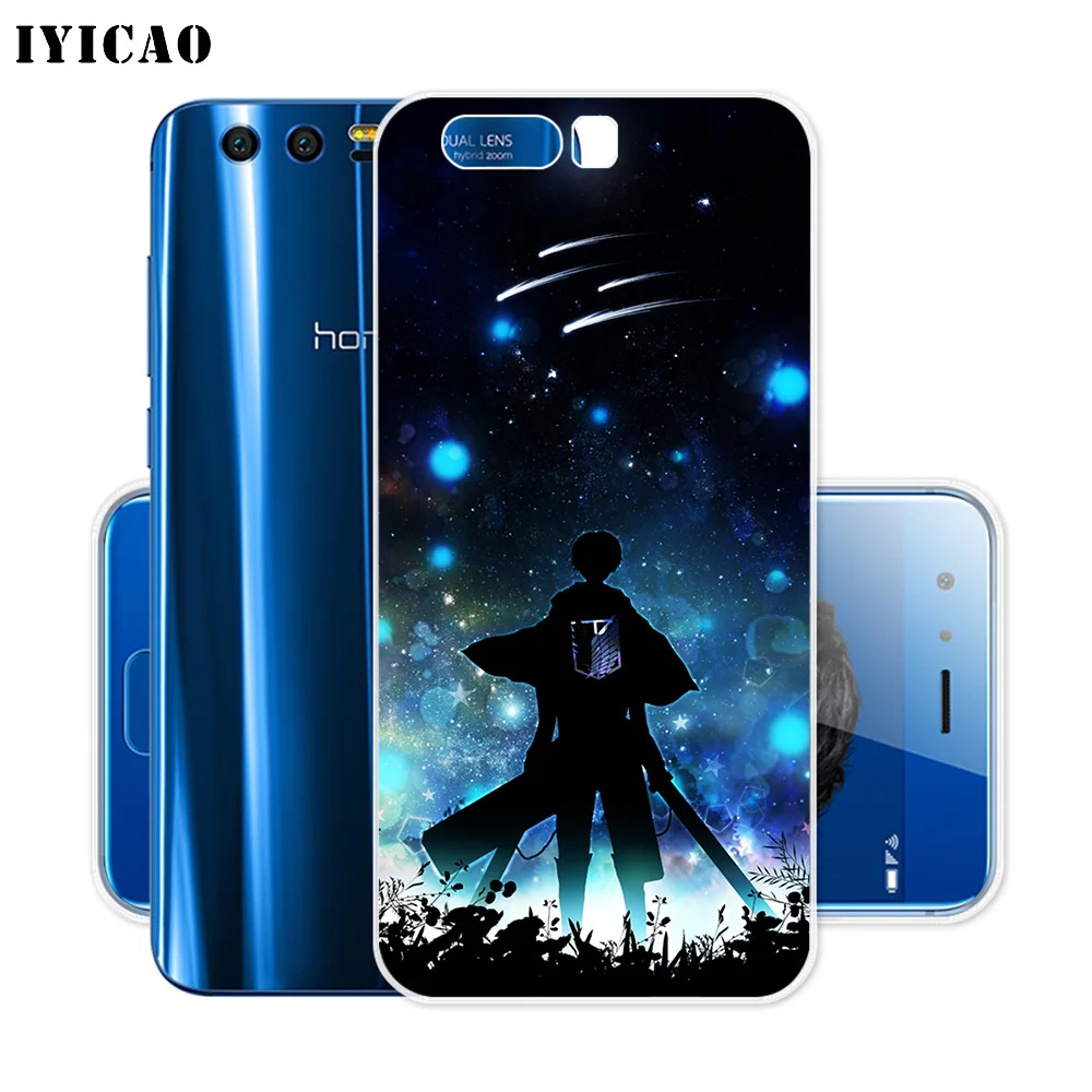 IYICAO Attack on Titan мультяшный Мягкий силиконовый чехол для Huawei Y9 Y7 Y6 Prime 2018 Honor 8C 8X 8 9 10 Lite