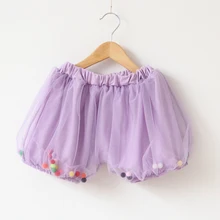 Лидер продаж, лето, модные сетчатые шорты для девочек, модные милые детские шорты принцессы