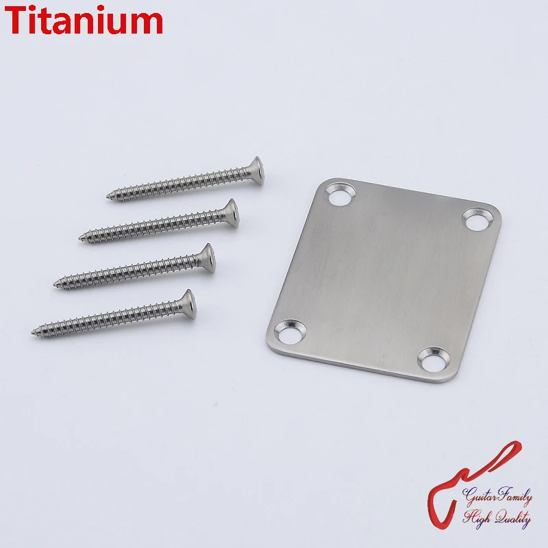 

1Set GuitarFamily Electric Guitar Electric Bass Titanium Neck Plate / Neck Joint Plate With Titanium Screws MADE IN KOREA
