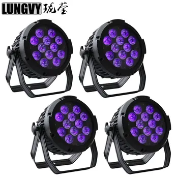 

Free shipping 4pcs/lot Hot 12x18w 6in1 RGBWA UV Stage Lights Waterproof Ip65 Led Par Light For Party Church Wedding Garden