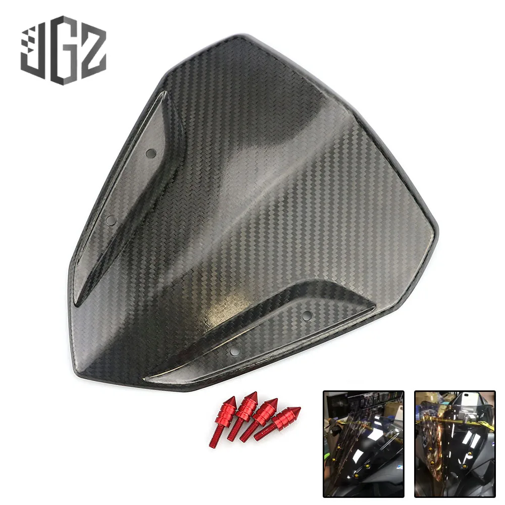 

Motorcycle Carbon Front Windshield Windscreen Wind Deflectors Modified Accessories for YAMAHA NVX155 2015 2016 2017 2018 2019