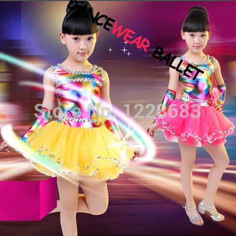 

New Fiber Optic Fabric Ballet Costume Dress Dance Party Rainbow Tutu Toddlers Tutus Rainbow