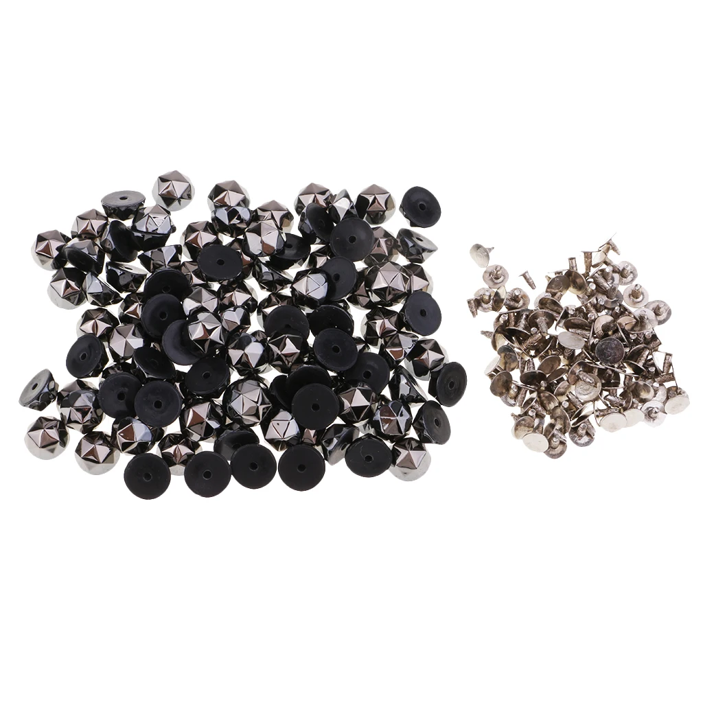 fityle 100 Sets 8.4mm Snap Fasteners Press Stud Rivet Sewing Leather Craft Clothing