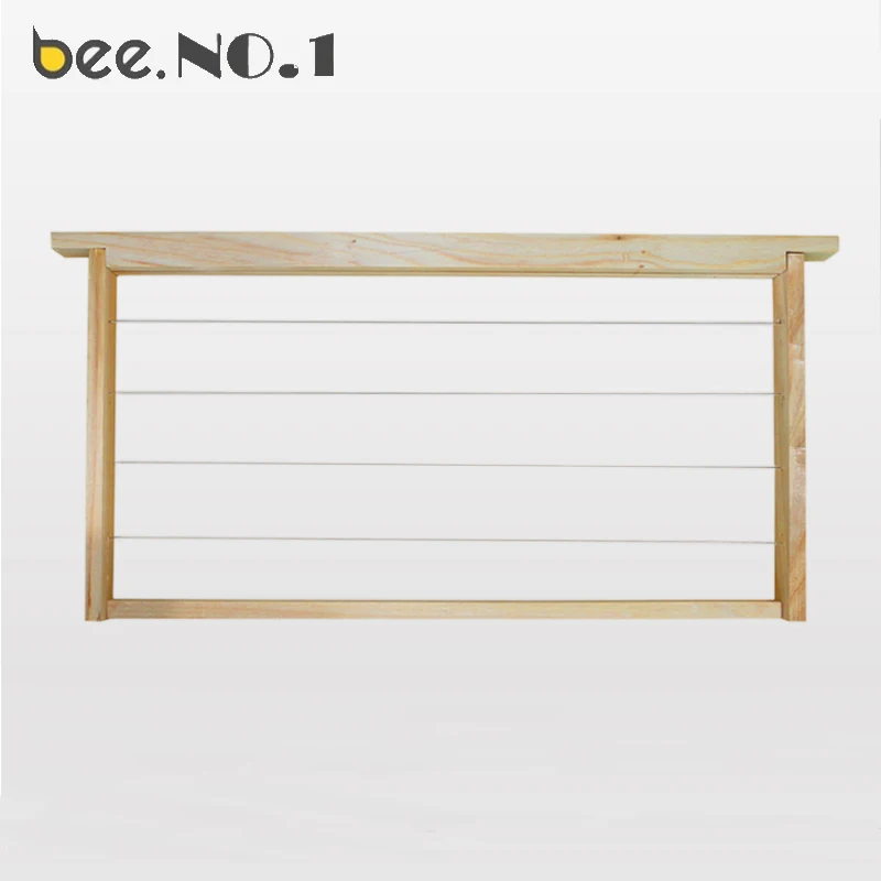 

BEE.NO.1 Beekeeping Tool Semi-finshed Bee Frame 49*23.5cm Iron wire and Wood Hive Nest Frame Durable Wood Beekeeping Tool
