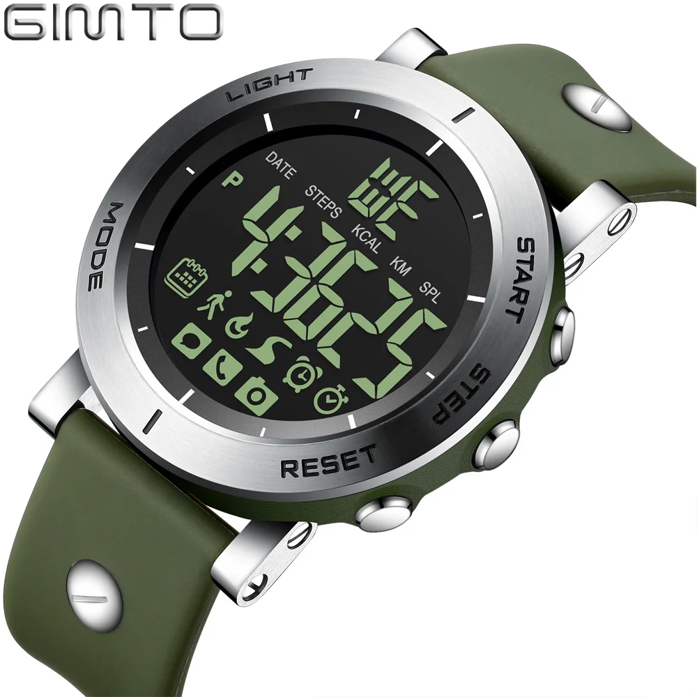 

GIMTO Outdoor Sport Smart Watch Men Bluetooth Digital Stopwatch Waterproof Clock Male Boy Military Watches Pedometer Smartwatch