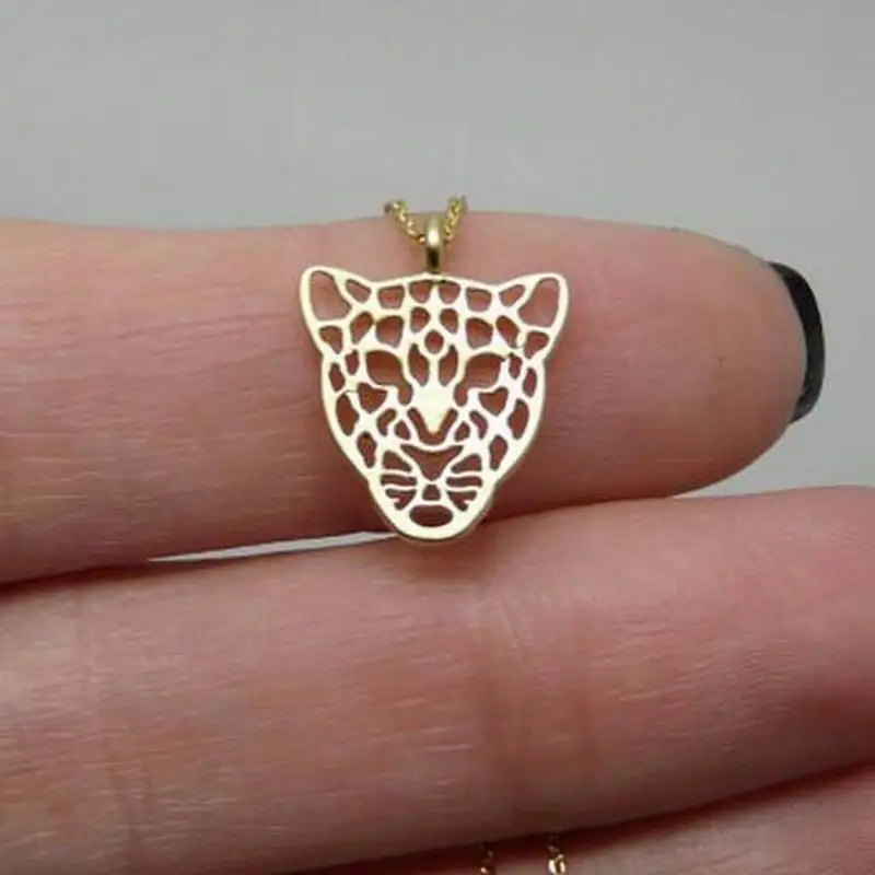 Hot Selling Gold Tiger Necklace Leopard Charm Animal Jewelry Silver