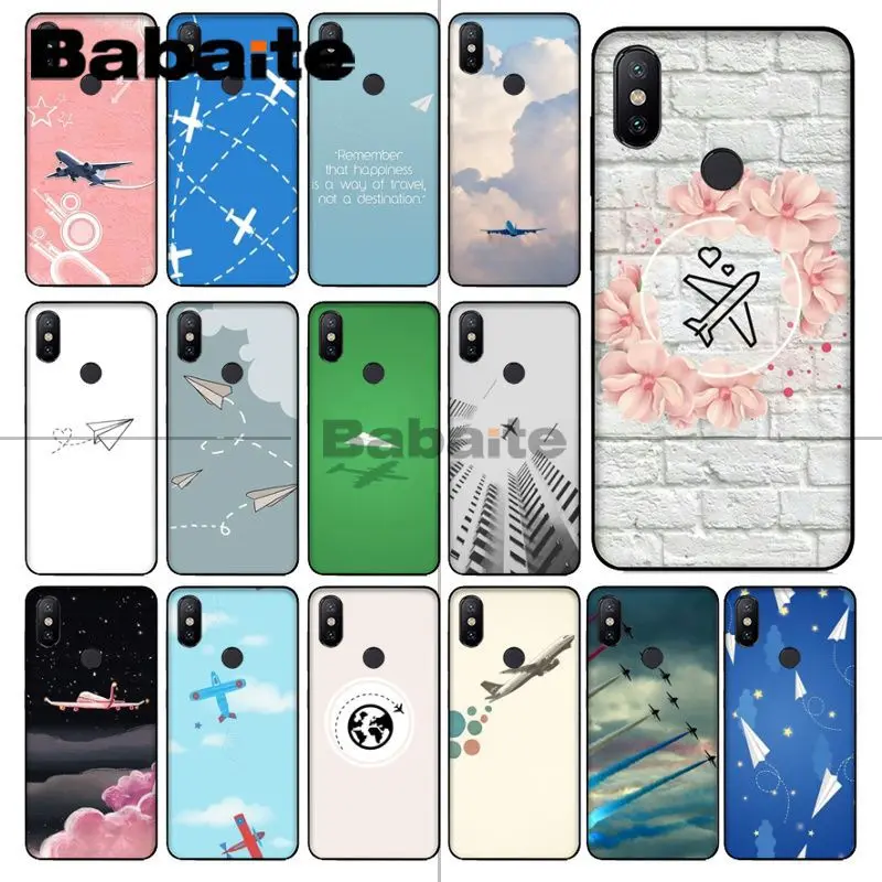 Мультяшный самолёт Babaite DIY Окрашенные аксессуары для телефона чехол redmi 5plus 5A 6pro 4X