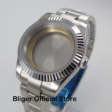 40 мм часы с сапфировым стеклом чехол с браслетом подходит для Miyota автоматические мужские часы