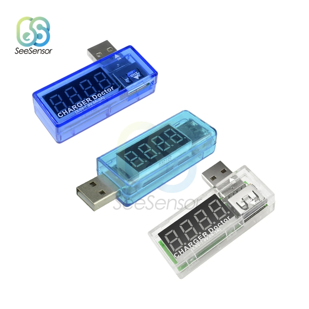 Цифровой USB вольтметр амперметр 3 5 в 7 мобильный измеритель напряжения зарядка