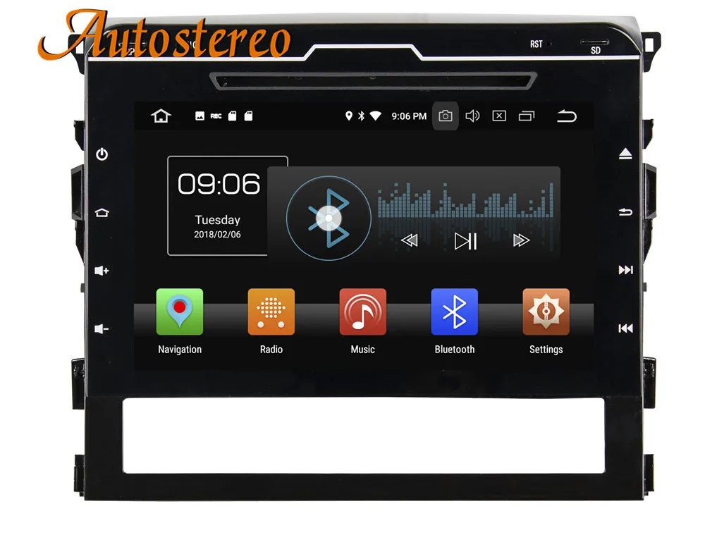 Sale Android 9 PX6 Car GPS Navigation car No DVD Player For Toyota Land cruiser 2016+ head unit radio tape recorder auto stereo DSP 9