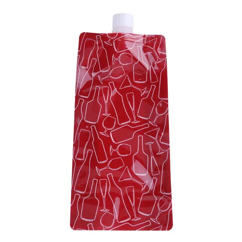 

Portable 750ml/2L Drinking Water Bottle Bag Foldable PE Plastic Pouch Outdoor Hiking Camping Water Bag