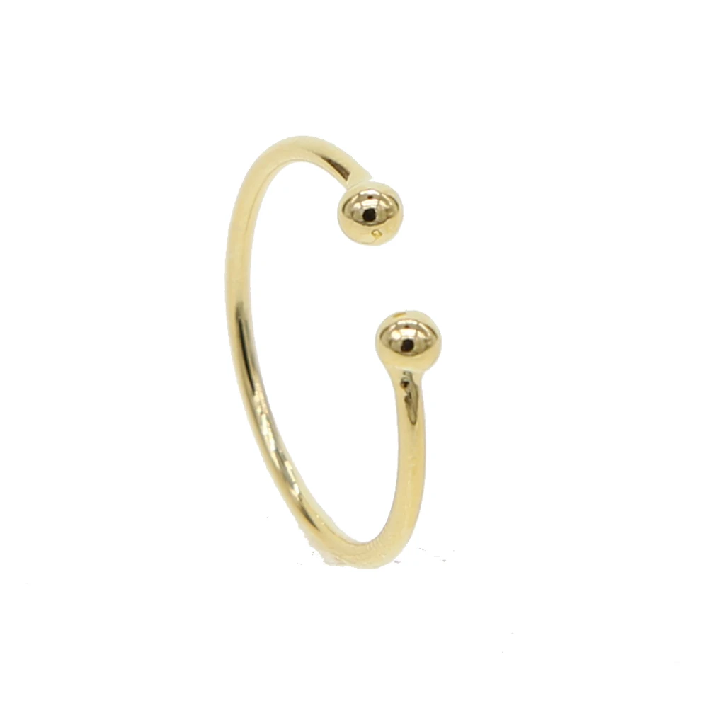 

adjustable size Open Rings Round simle Gold Color jewelry for Girls Women Eternity Ring